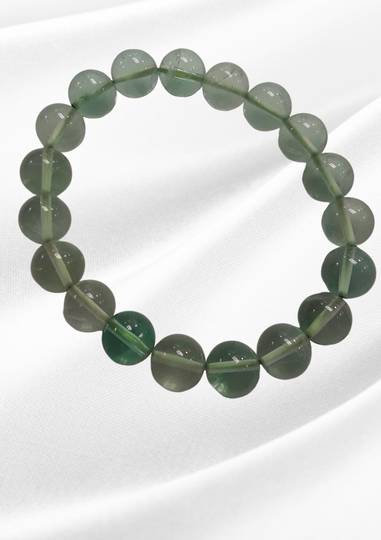 Green Fluorite Bead Bracelet 10mms image 0